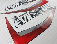 Evinrude 75HP E-tec 2014-2015 Blue Cowl Outboard Decal Kit